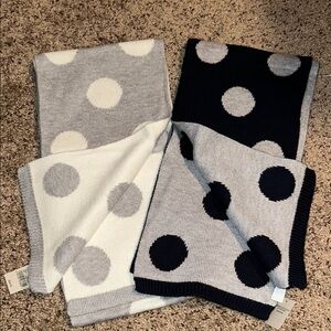 (2) American Eagle Polka Dot Knit Scarves